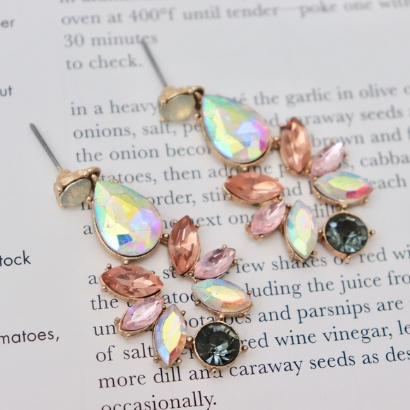 GORGEOUS Iridescent Gem Dangle Earrings